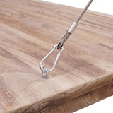 thumbnail of Wandtafel HWC-H48, wandklaptafel wandplank tafel met schoolbord, opvouwbaar massief hout ~ 120x60cm