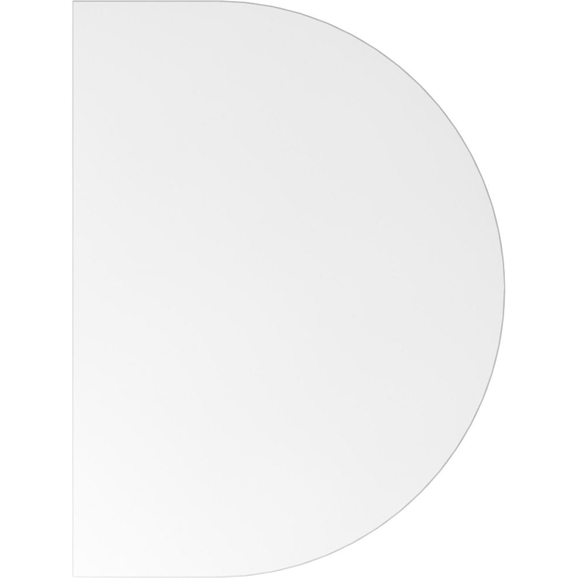 Anbautisch mit Fuß 60x80cm Weiß/Silber