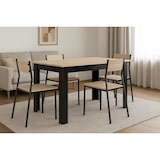 thumbnail of DUPI Mesa Comedor AITANA con Estructura y tapa superior de Madera (Taupe/Negro, 110x70)