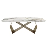 thumbnail of Angel Cerdá Mesa comedor rectangular mármol porcelánico y acero color champagne 1140C