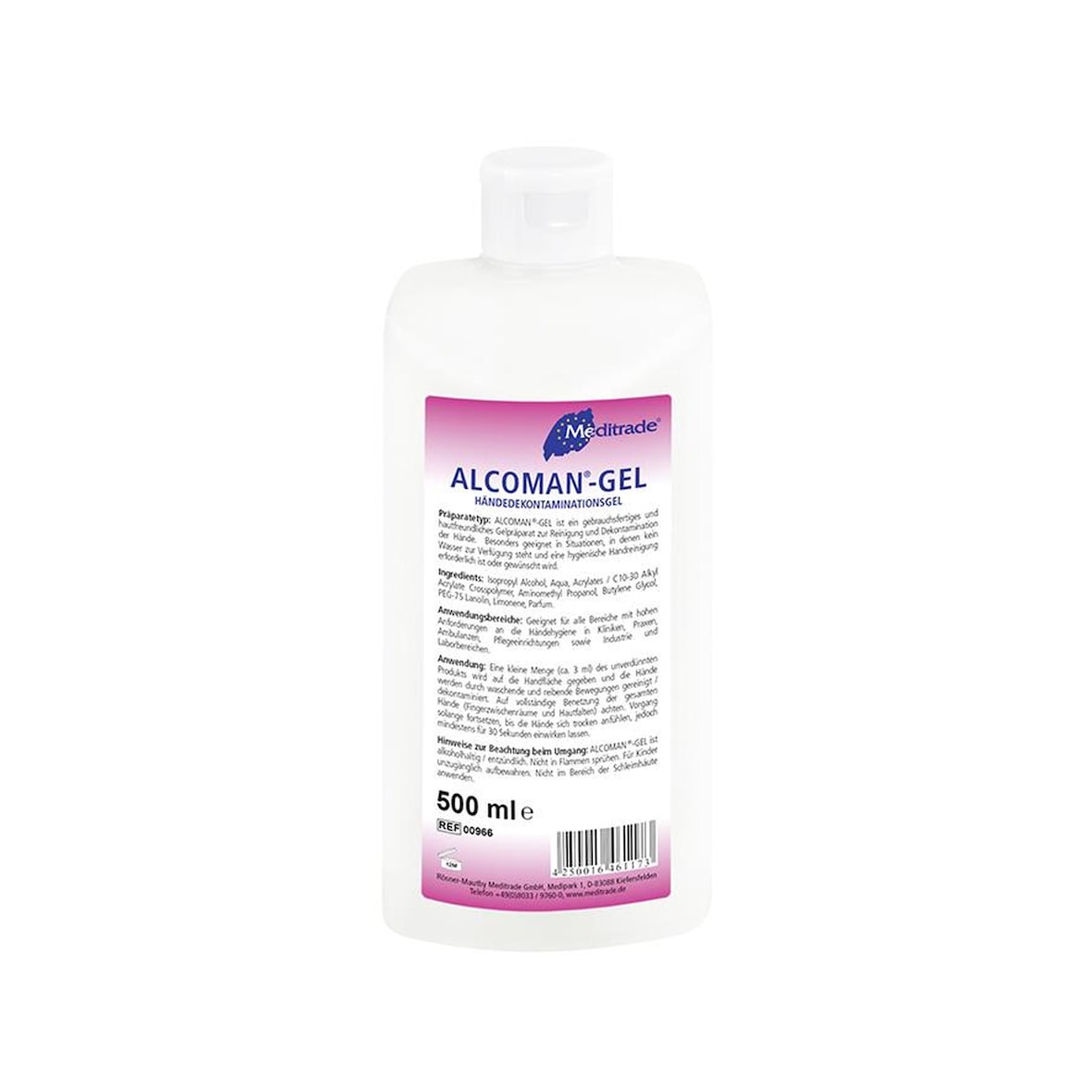 Alcoman Gel - Handdesinfektion - 18 x 500 ml - Händedesinfektionsmittel