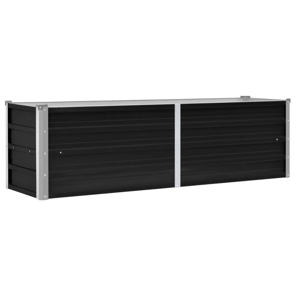 vidaXL Garten-Hochbeet Anthrazit 160 x 40 x 45 cm Verzinkter Stahl