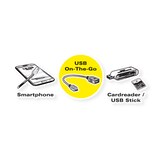 thumbnail of ROLINE USB 3.2 Gen 1 Kabeladapter, USB Typ C - A, ST/BU, OTG, schwarz, 0,15 m