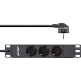 thumbnail of InLine® 10" Steckdosenleiste, 3-fach Schutzkontakt, ohne Schalter, 2m, schwarz