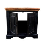 thumbnail of SIT Möbel Badkameronderkast | 2 deuren | Mango + MDF | zwart met honingkleurig blad | B 66 x D 41 x H 60 cm | 05898-11 | Serie CORSICA