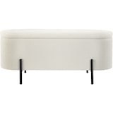 thumbnail of tectake Banc LANJA rembourré, en tissu bouclé et avec espace de rangement - Bouclé crème/ blanc - 405233