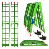 thumbnail of TRUTZHOLM 2 x Auffahrrampe klappbar 180 cm Traglast 680 kg Alu grün geriffelte Einzelstäbe Verladerampe