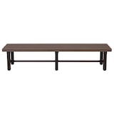 thumbnail of Alu Gartenbank HWC-K60, Bank Parkbank Sitzbank Balkonbank, wetterfest WPC 180cm, braun