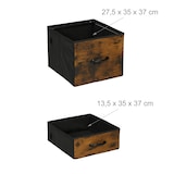 thumbnail of Relaxdays Rollcontainer, 2 Schubladen, Hängeregister, Industrial-Design, HBT: 68x40x40 cm, Aktenschrank, braun/schwarz