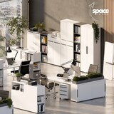 thumbnail of bümö Space Aktenregal Holz, Mehrzweckregal 80 cm breit in Graphit - Regal für 3 OH, Büro Regal klein als Möbel für Arbeitszimmer, Büroregal,