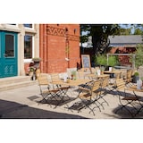 thumbnail of METRO PROFESSIONAL Inklapbare horeca tafel Baviera, acaciahout/staal, 80 x 80 cm, naturel/zwart