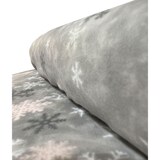 thumbnail of Bettwäsche Thermofleece 220x240 + 2x 80x80 cm grau rosa Schneeflocken mit Reißverschluss / 3 tlg.