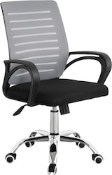 thumbnail of Silla de oficina con asiento en símil piel color gris. Modelo Emma