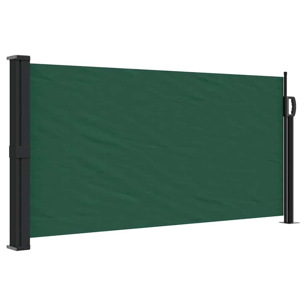 vidaXL Seitenmarkise Ausziehbar Dunkelgrün 100x300 cm