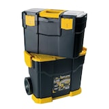 thumbnail of Servante à Outils Mobile - 2 Compartiments Modulables Boite à Outils 2 Roues Charge 70 kg Trolley Art Plast