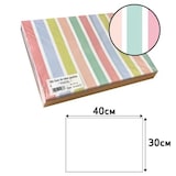 thumbnail of METRO Professional - 200 sets de table jetable en papier satiné gaufré - Format 30X40 cm - rayé rose/mauve.