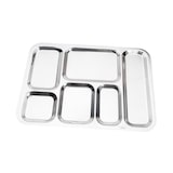 thumbnail of Plateau repas compartimenté / self 6 compartiments bord plat inox 18 % Stellinox