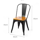 thumbnail of Silla Industrial de Acero con asiento de madera Tolix 850 x 450 x 450 mm | Gasfrit