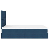 thumbnail of vidaXL Ottoman-Bett mit Matratze & LEDs Blau 120x200 cm Stoff