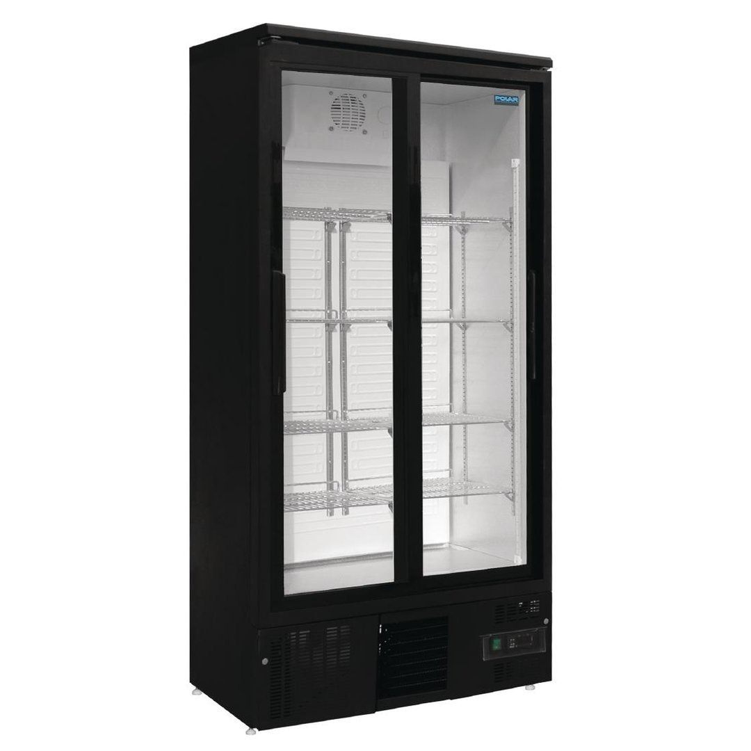 Arrière-bar vertical double porte coulissante Série G - 490 litres | Polar - GJ448