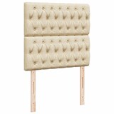 thumbnail of vidaXL Boxspringbett mit Matratze Creme 90x190 cm Stoff