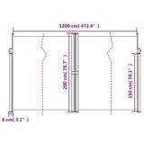 thumbnail of vidaXL Seitenmarkise Ausziehbar Rot 200x1200 cm