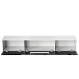 thumbnail of Merax Lowboard TV-Schrank, Hochglanz-TV-Schrank, farblich passend zu Schwarz und Weiß, mit farbwechselnder LED-Beleuchtung