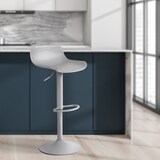 thumbnail of DELUKE® Barhocker höhenverstellbar Grau JUTO - Kunststoff, 68,5-94x43x44cm | Barhocker mit Lehne Tresenhocker Barstuhl Küchenhocker Thekenhocker