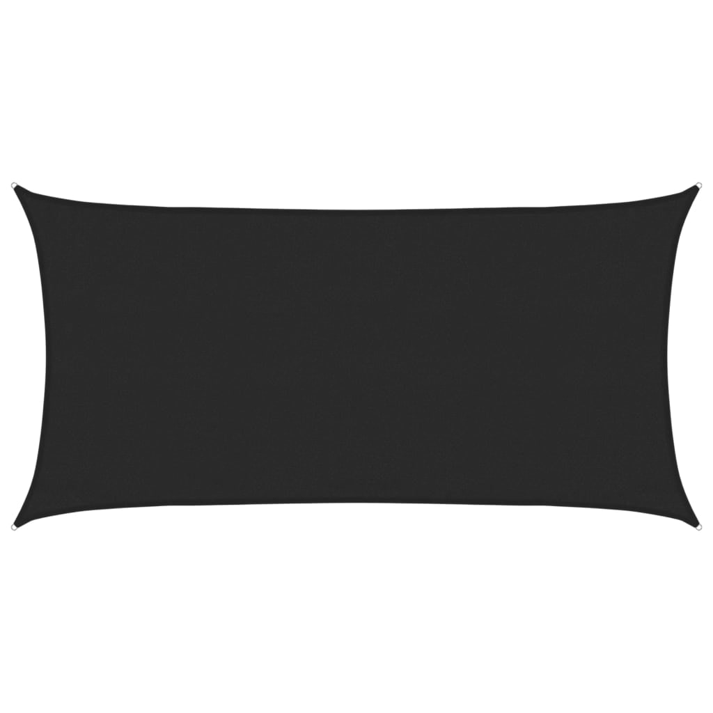 Voile d'ombrage 160 g/m² Noir 3x6 m PEHD Modèle Terrasse Iota