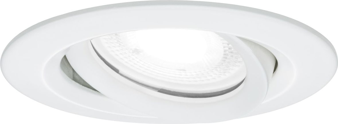 Paulmann Spot encastré LED Nova Plus Luminaire individuel orientable IP65 rond 93mm 30° GU10 6W 470lm 230V gradable 4000K Blanc dépoli 93672