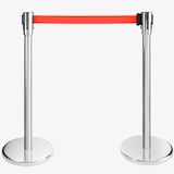 thumbnail of 2x Colonnina segnapercorso con nastro retrattile rosso Barriere retrattili