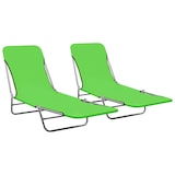 thumbnail of Helloshop26 - Set aus zwei Sonnenliegen/Deckstühlen aus Stahl und grünem Stoff 02_0011940