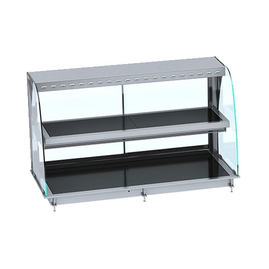 Combisteel inbouw warmhoudvitrine wandmodel van keramiek GN4/1