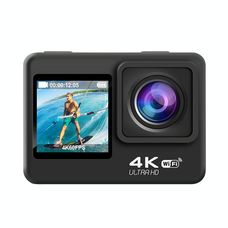 Camera Sport 4K HD Wifi Dual-Screen Étanche Stabilisation Vidéo Outdoor YONIS