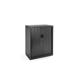 thumbnail of Rocada armario metálico con puertas de persiana color negro ral 9005 incluye 2 baldas.. medida 80x105x45cm (largo x alto x prof)