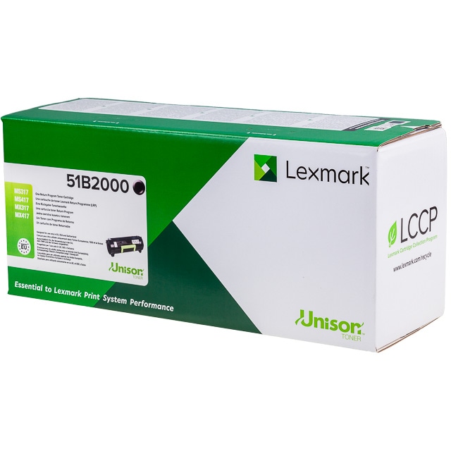 Lexmark MS317/MS417/MS517/MS617/MX317/MX417/MX517/MX617 Noir Cartouche de Toner ORIGINALE - 51B2000
