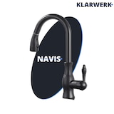 thumbnail of NAVIS | Torneira de cozinha elegante e extensível em aço inox preto, arco alto, misturador de luxo, alta pressão, 360°, 2 conexões