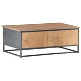thumbnail of Table basse Gris 90x50x35 cm Bois d'acacia massif Modèle Apex Panorama Jardin