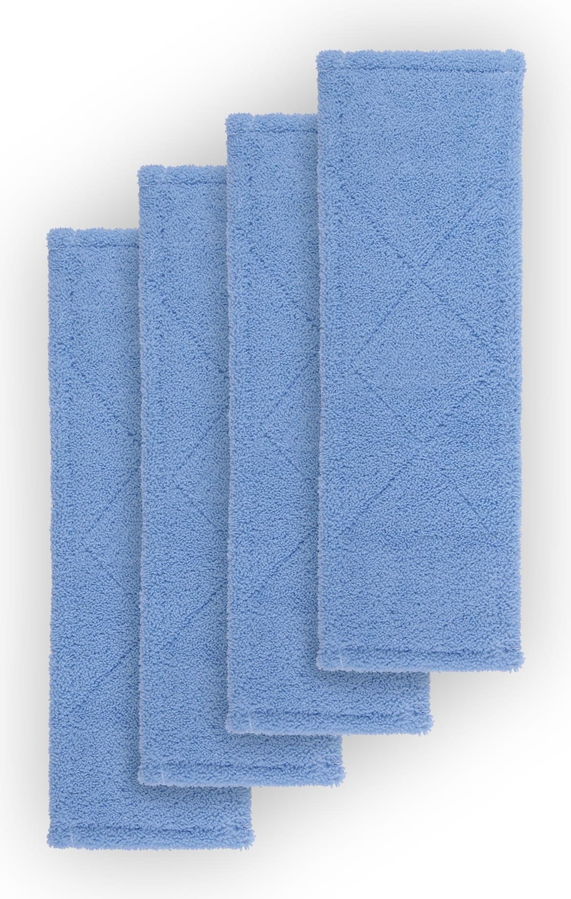 Ersatzbezug ( 4 Stück ) für Bodenwischer 40cm - Mikrofaser Wischbezug, für alle gängigen Klapphalter - Flachwischer Bezug für alle glatten Bodenarten