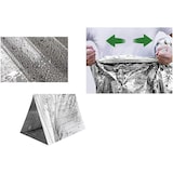 thumbnail of Notfall-Rettungsdecke – 160x210 cm Gold– Wärmefolie für Erste Hilfe, Sonnenschutz, Survival, Camping, Wind- Wasserdicht, Einzeln verpackt - 5 Stück