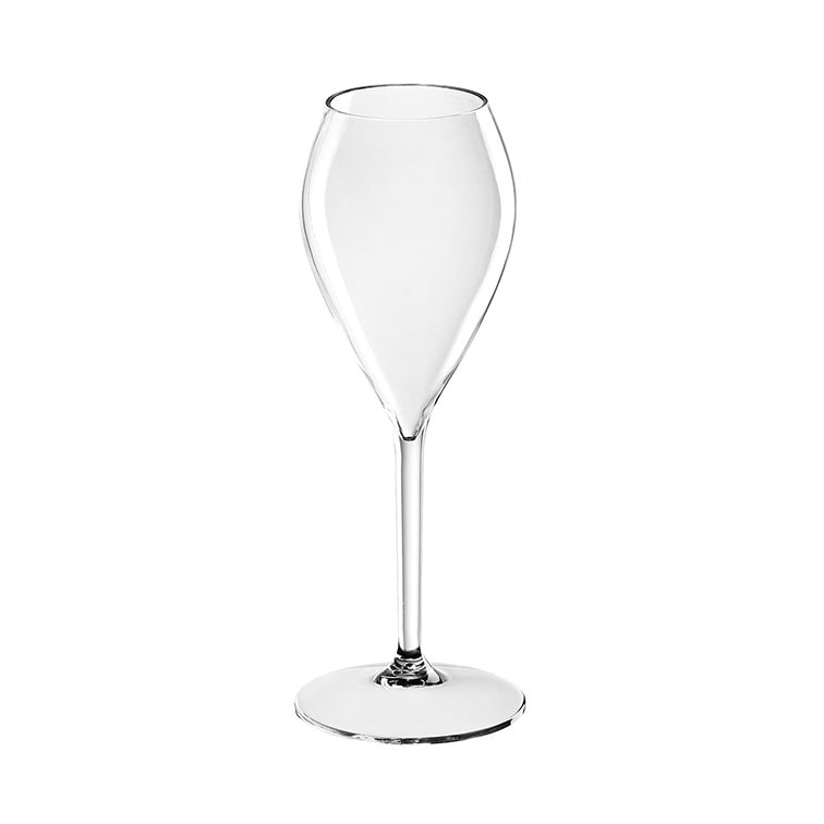MONOUSO - Sektflöte für Wein Wiederverwendbar Durable Tritan Transparent 240ml (1 Stück)