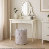 thumbnail of Banco HWC-D22, banco otomano, 42x39cm com certificação MVG ~ veludo cinzento claro