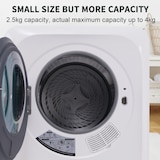 thumbnail of Kompakter Wäschetrockner 3 kg bis 4 kg 850 W 6 Programme Überhitzungsschutz Wandmontage in Weiß 35x25x70 cm für platzsparende Trocknung