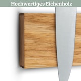 thumbnail of DELUKE® Magnetleiste Messer aus Eichenholz KYLO [STARKER MAGNET] - 40cm Breite | Messerhalter magnetisch Holz Küchenmesser Organizer