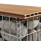 thumbnail of Helloshop26 - Panca da giardino in gabbione 100 x 30 x 5 cm teak marrone chiaro 03_0006436