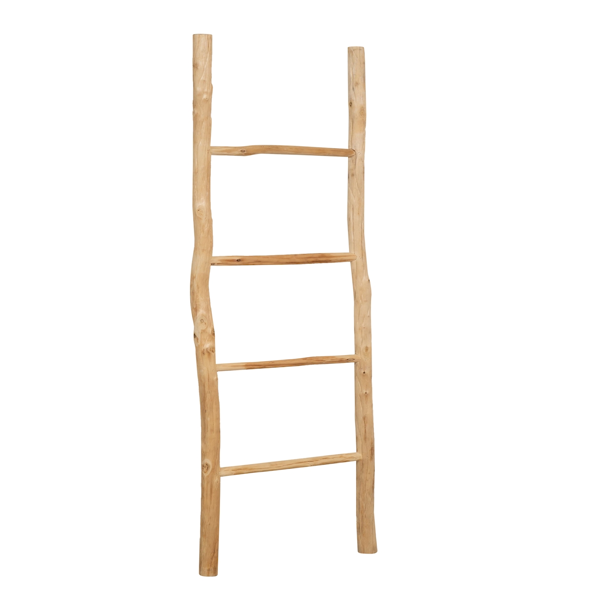 BISCOTTINI INTERNATIONAL ART TRADING Biscottini Holzleiter 37x4x150cm - Handtuchhalter für Boden und Wand - Handtuchhalterleiter fürs Badezimmer - 