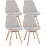 thumbnail of Set van 4 eetkamerstoelen Linares beige/Ribstof