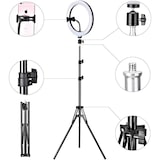 thumbnail of Anel de luz LED de 9 cores com 26 cm de diâmetro e suporte ajustável