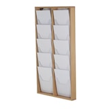 thumbnail of Presentoir Mural Bois naturel 10 cases A4 Portrait