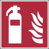 thumbnail of Brandschutzzeichen, Feuerlöscher F001 - ASR A1.3 (DIN EN ISO 7010) - 200x200x1.5 mm Kunststoff nachleuchtend
